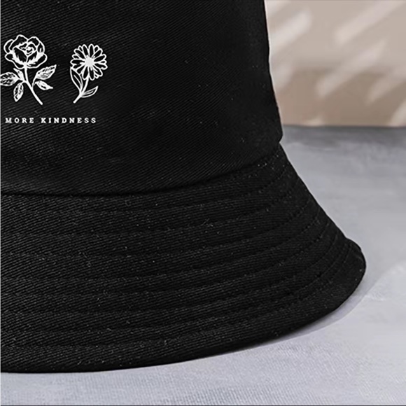 MORE KINDNESS flowered bucket hat - Picture 4 of 9